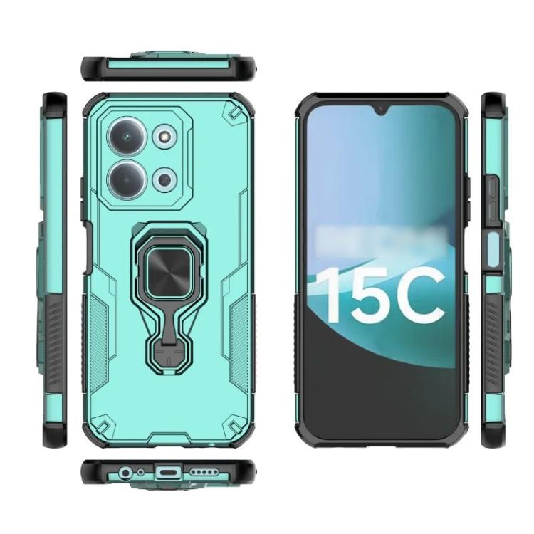 For Redmi 15C 5G / 4G EU 173mm WANLONFENG Metal Kickstand Phone Case with Screen Protector