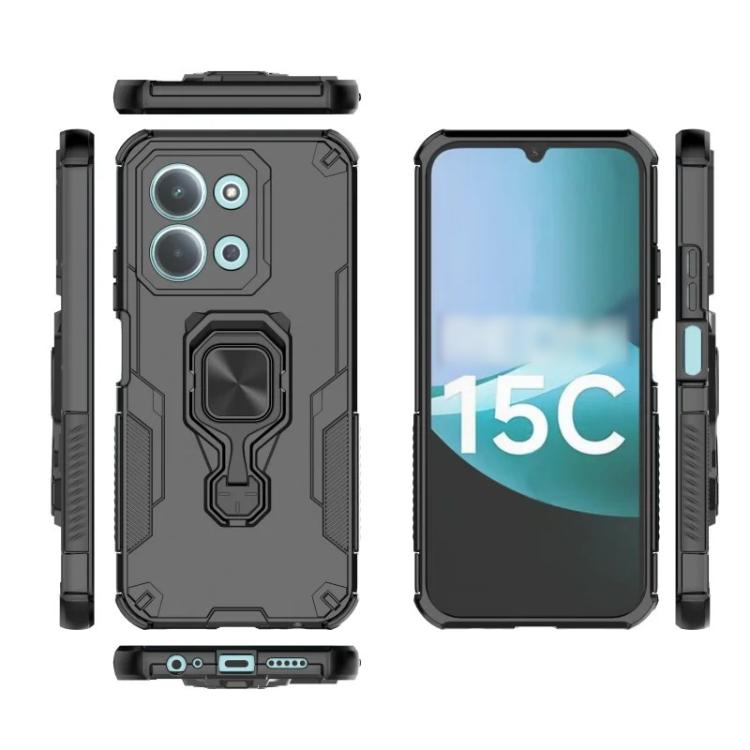 For Redmi 15C 5G / 4G Global 171mm WANLONFENG Metal Kickstand Phone Case with Screen Protector