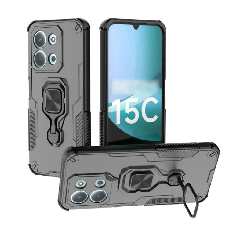 For Redmi 15C 5G / 4G Global 171mm WANLONFENG Metal Kickstand Phone Case with Screen Protector