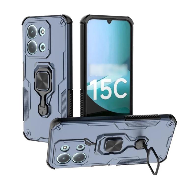 For Redmi 15C 5G / 4G Global 171mm WANLONFENG Metal Kickstand Phone Case with Screen Protector