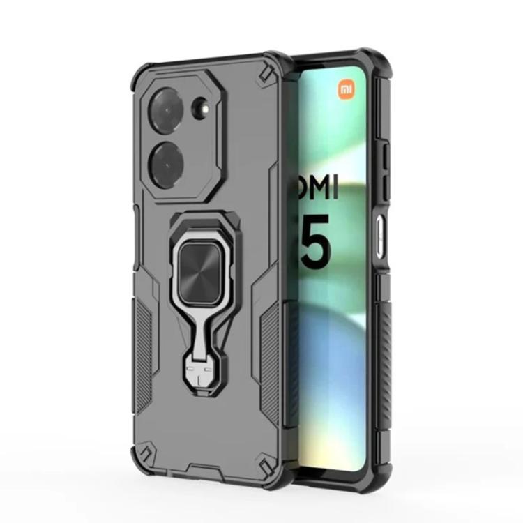 For Redmi A5 4G 171.7mm WANLONFENG Metal Kickstand Phone Case with Screen Protector