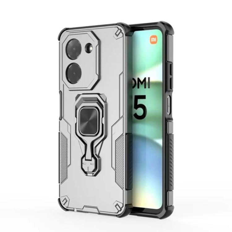 For Redmi A5 4G 171.7mm WANLONFENG Metal Kickstand Phone Case with Screen Protector