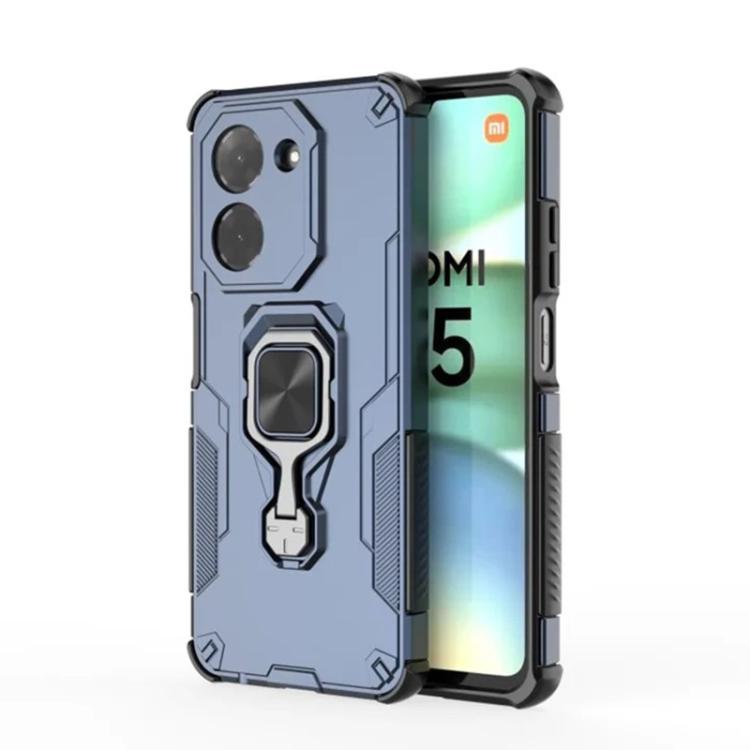 For Redmi A5 4G 171.7mm WANLONFENG Metal Kickstand Phone Case with Screen Protector