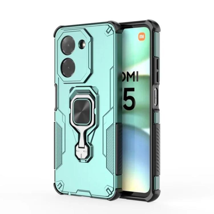 For Redmi A5 4G 171.7mm WANLONFENG Metal Kickstand Phone Case with Screen Protector