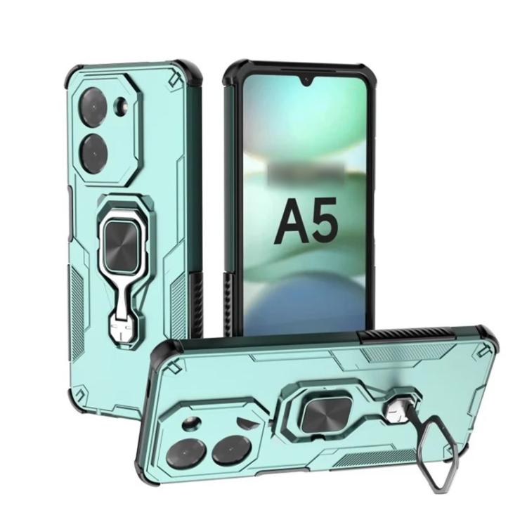 For Redmi A5 4G 171.7mm WANLONFENG Metal Kickstand Phone Case with Screen Protector