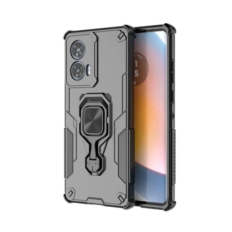 For Motorola Edge 50 Fusion 5G WANLONFENG Metal Kickstand Phone Case with Screen Protector