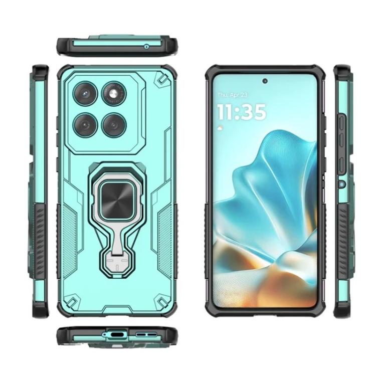 For Motorola Edge 60 Pro 5G WANLONFENG Metal Kickstand Phone Case with Screen Protector