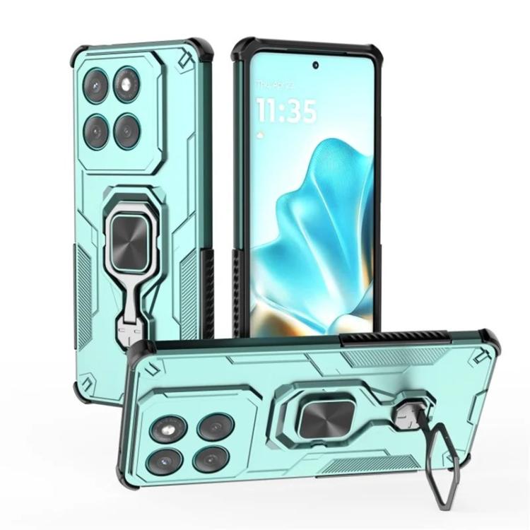 For Motorola Edge 60 Pro 5G WANLONFENG Metal Kickstand Phone Case with Screen Protector