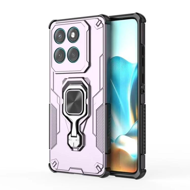 For Motorola Edge 60 Pro 5G WANLONFENG Metal Kickstand Phone Case with Screen Protector