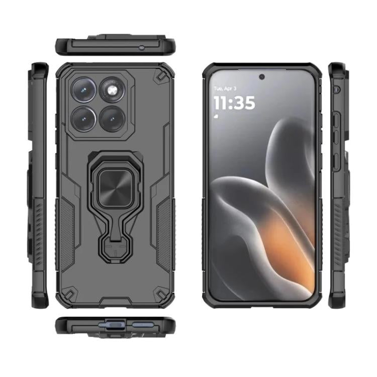 For Motorola Edge 70 Fusion / Fusion+ WANLONFENG Metal Kickstand Phone Case with Screen Protector