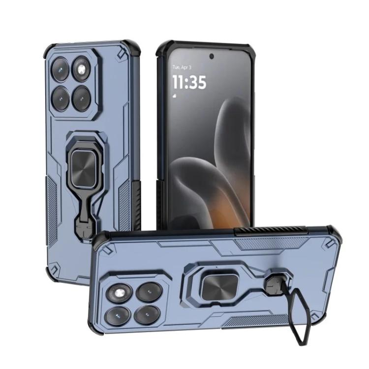 For Motorola Edge 70 Fusion / Fusion+ WANLONFENG Metal Kickstand Phone Case with Screen Protector