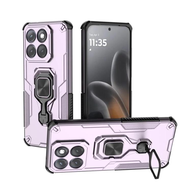 For Motorola Edge 70 Fusion / Fusion+ WANLONFENG Metal Kickstand Phone Case with Screen Protector