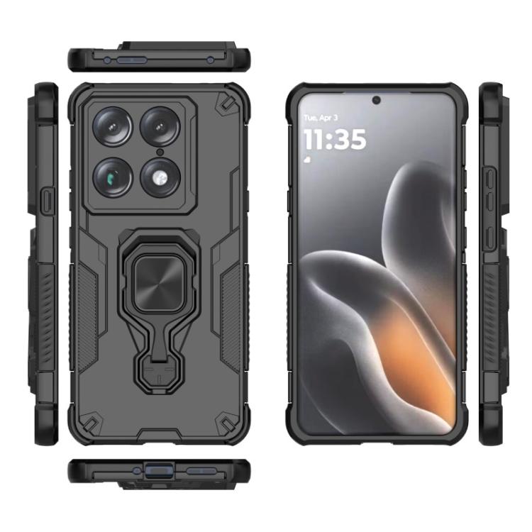 For Motorola Moto X70 Air Pro/Signature WANLONFENG Metal Kickstand Phone Case with Screen Protector