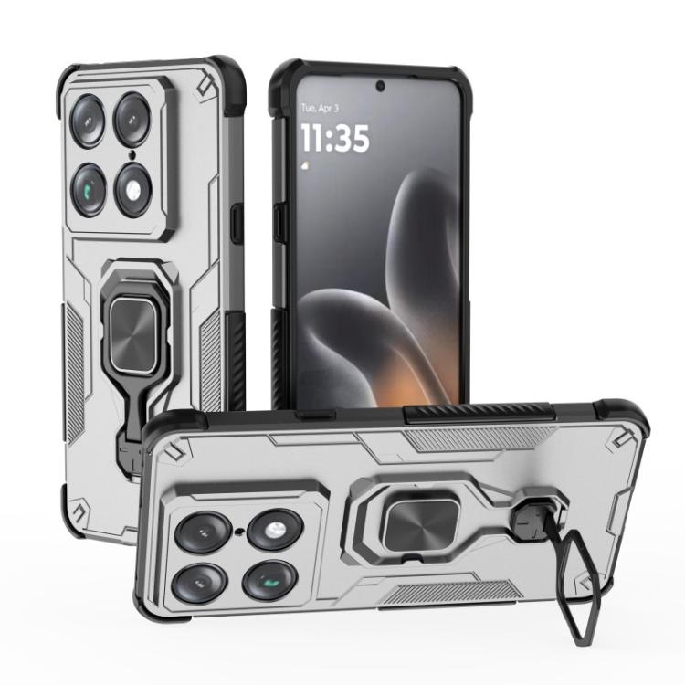 For Motorola Moto X70 Air Pro/Signature WANLONFENG Metal Kickstand Phone Case with Screen Protector