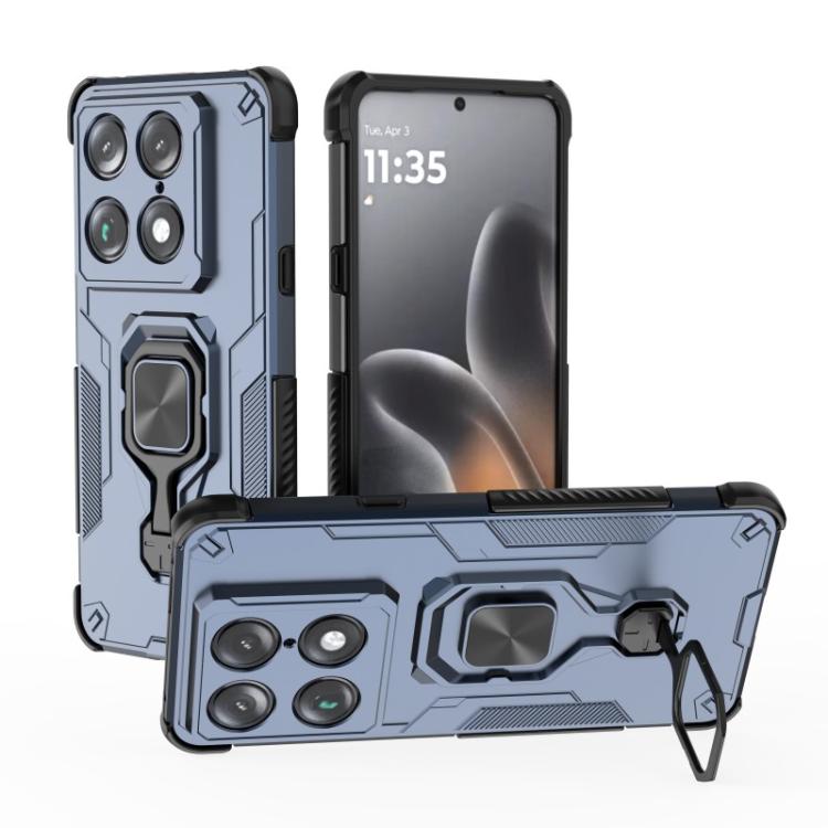 For Motorola Moto X70 Air Pro/Signature WANLONFENG Metal Kickstand Phone Case with Screen Protector