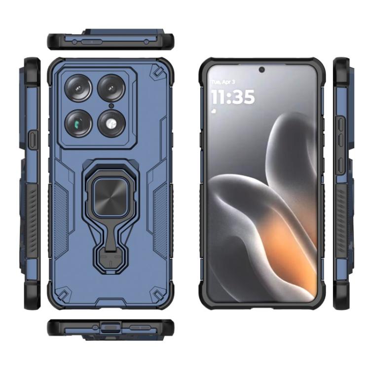 For Motorola Moto X70 Air Pro/Signature WANLONFENG Metal Kickstand Phone Case with Screen Protector