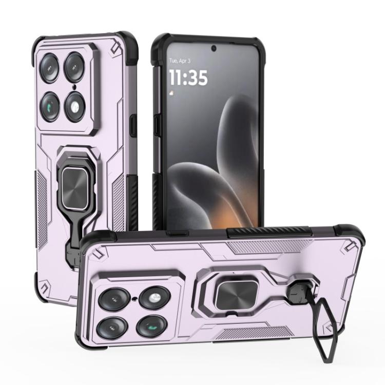 For Motorola Moto X70 Air Pro/Signature WANLONFENG Metal Kickstand Phone Case with Screen Protector