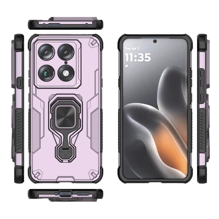 For Motorola Moto X70 Air Pro/Signature WANLONFENG Metal Kickstand Phone Case with Screen Protector