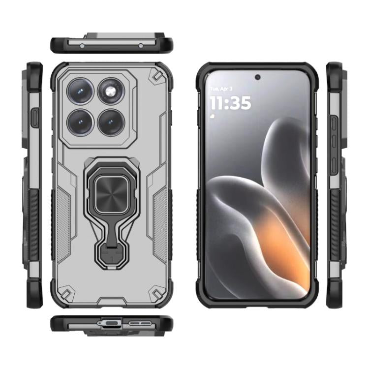For Motorola Edge 70 Pro 5G WANLONFENG Metal Kickstand Phone Case with Screen Protector