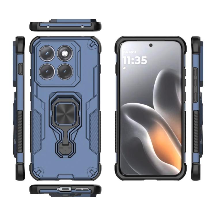 For Motorola Edge 70 Pro 5G WANLONFENG Metal Kickstand Phone Case with Screen Protector