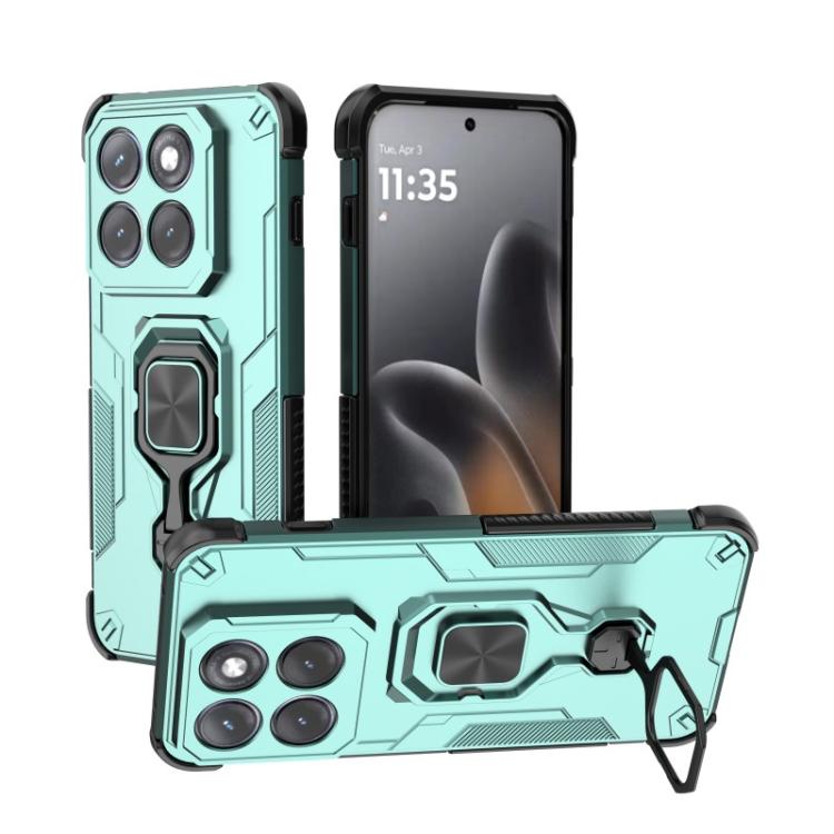 For Motorola Edge 70 Pro 5G WANLONFENG Metal Kickstand Phone Case with Screen Protector