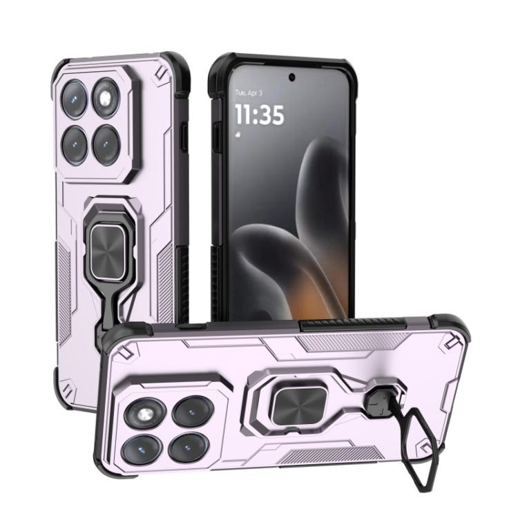 For Motorola Edge 70 Pro 5G WANLONFENG Metal Kickstand Phone Case with Screen Protector