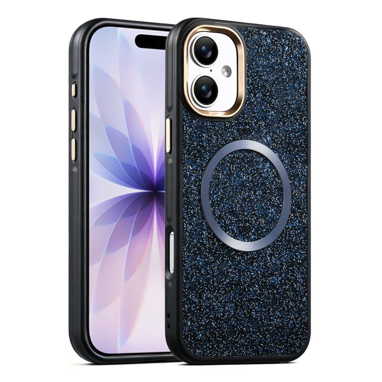 For iPhone 17 Glitter Airbag Shockproof Magnetic Phone Case