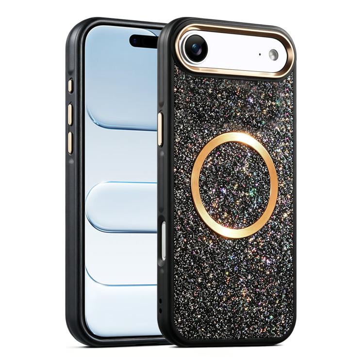 For iPhone Air Glitter Airbag Shockproof Magnetic Phone Case
