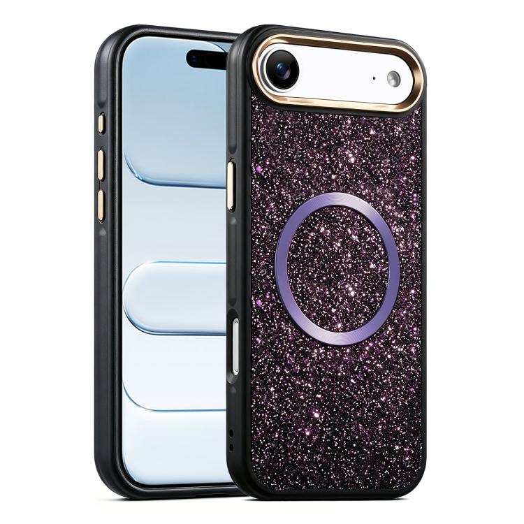For iPhone Air Glitter Airbag Shockproof Magnetic Phone Case