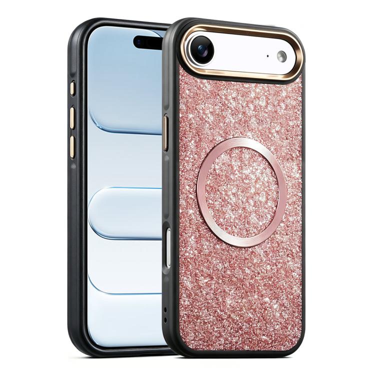 For iPhone Air Glitter Airbag Shockproof Magnetic Phone Case