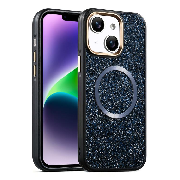 For iPhone 14 / 13 Glitter Airbag Shockproof Magnetic Phone Case