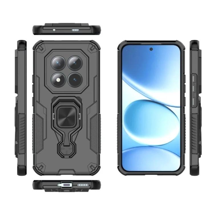 For Redmi Note 15 4G Global 164mm WANLONFENG Metal Kickstand Phone Case with Screen Protector