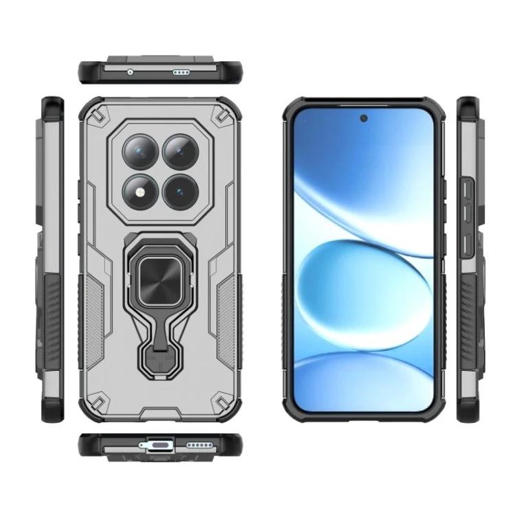 For Redmi Note 15 4G Global 164mm WANLONFENG Metal Kickstand Phone Case with Screen Protector