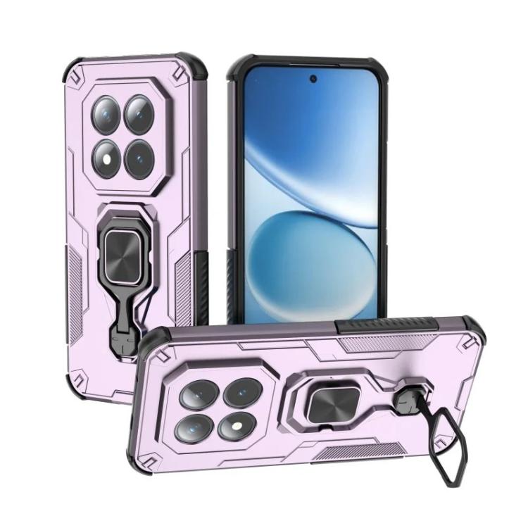 For Redmi Note 15 4G Global 164mm WANLONFENG Metal Kickstand Phone Case with Screen Protector