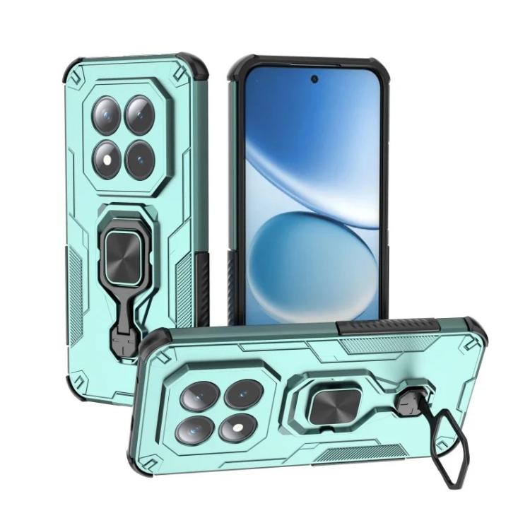 For Redmi Note 15 Pro 4G Global 163.2mm WANLONFENG Metal Kickstand Phone Case with Screen Protector
