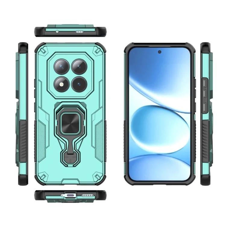 For Redmi Note 15 Pro 4G Global 163.2mm WANLONFENG Metal Kickstand Phone Case with Screen Protector