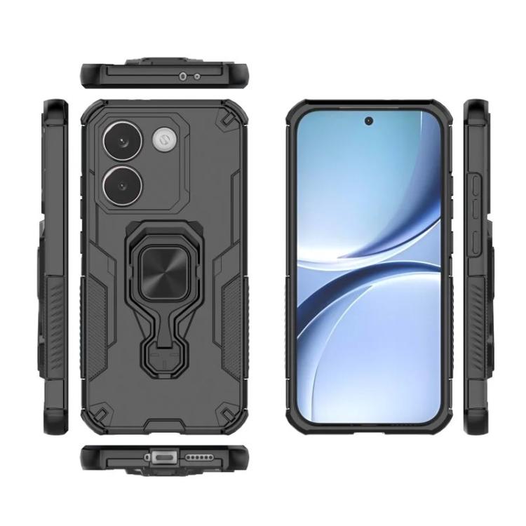 For Redmi Turbo 5 5G  / Poco X8 Pro 5G WANLONFENG Metal Kickstand Phone Case with Screen Protector