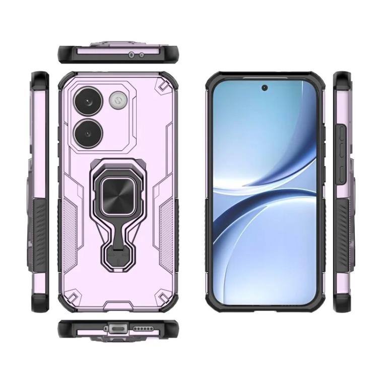 For Redmi Turbo 5 5G  / Poco X8 Pro 5G WANLONFENG Metal Kickstand Phone Case with Screen Protector