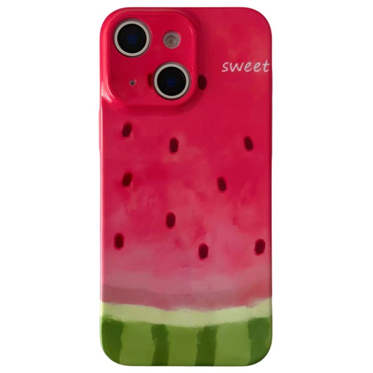 For iPhone 13 Watercolor Watermelon Pattern PC Phone Case