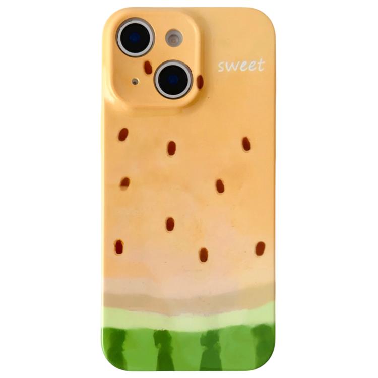 For iPhone 15 Plus Watercolor Watermelon Pattern PC Phone Case