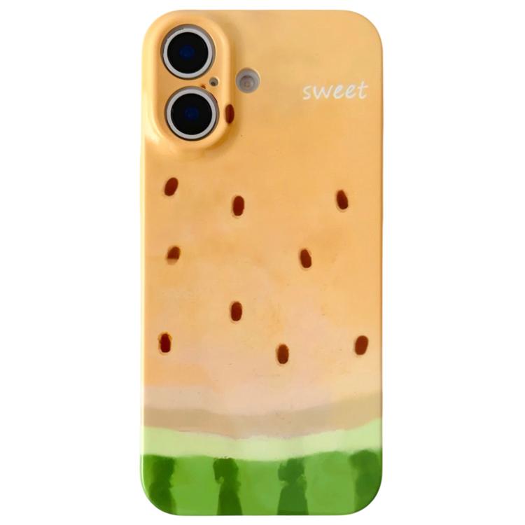 For iPhone 16 Plus Watercolor Watermelon Pattern PC Phone Case