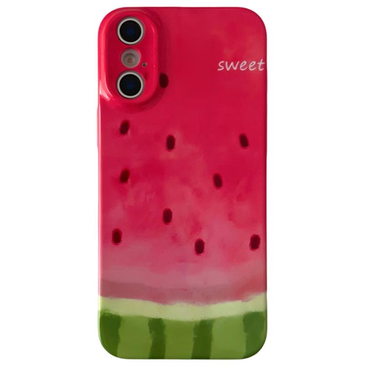 For iPhone XS / X Watercolor Watermelon Pattern PC Phone Case
