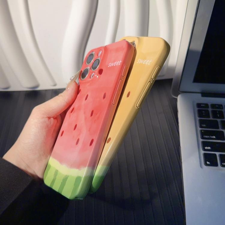 For iPhone 12 Pro Watercolor Watermelon Pattern PC Phone Case