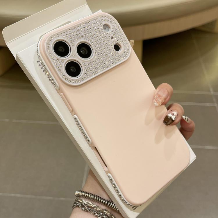 For iPhone 17 Pro Max Full Diamond Large Window IMD Edge Diamond Frosted TPU Phone Case