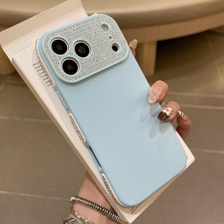 For iPhone 17 Pro Max Full Diamond Large Window IMD Edge Diamond Frosted TPU Phone Case