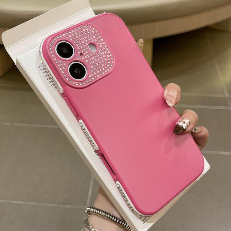 For iPhone 17 Full Diamond Large Window IMD Edge Diamond Frosted TPU Phone Case