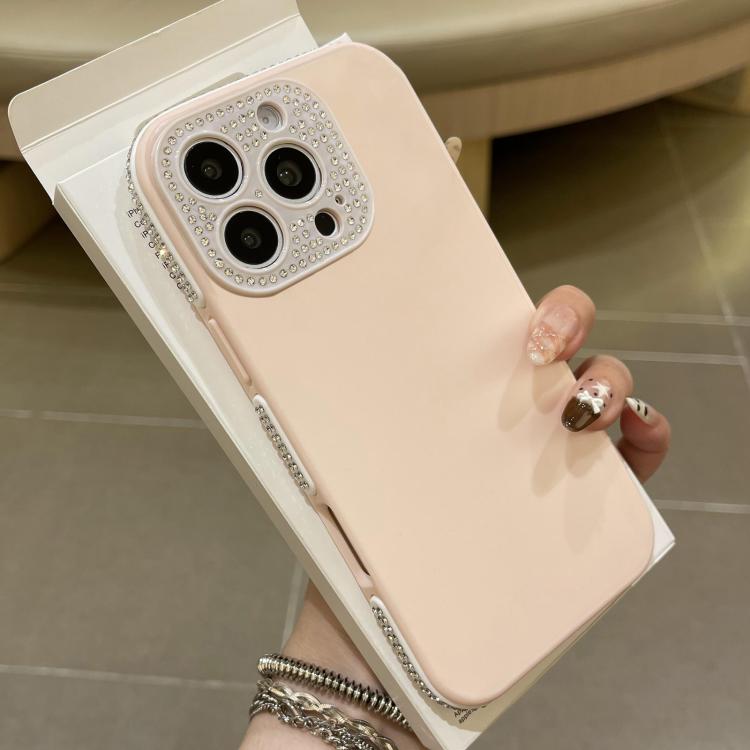 For iPhone 16 Pro Full Diamond Large Window IMD Edge Diamond Frosted TPU Phone Case