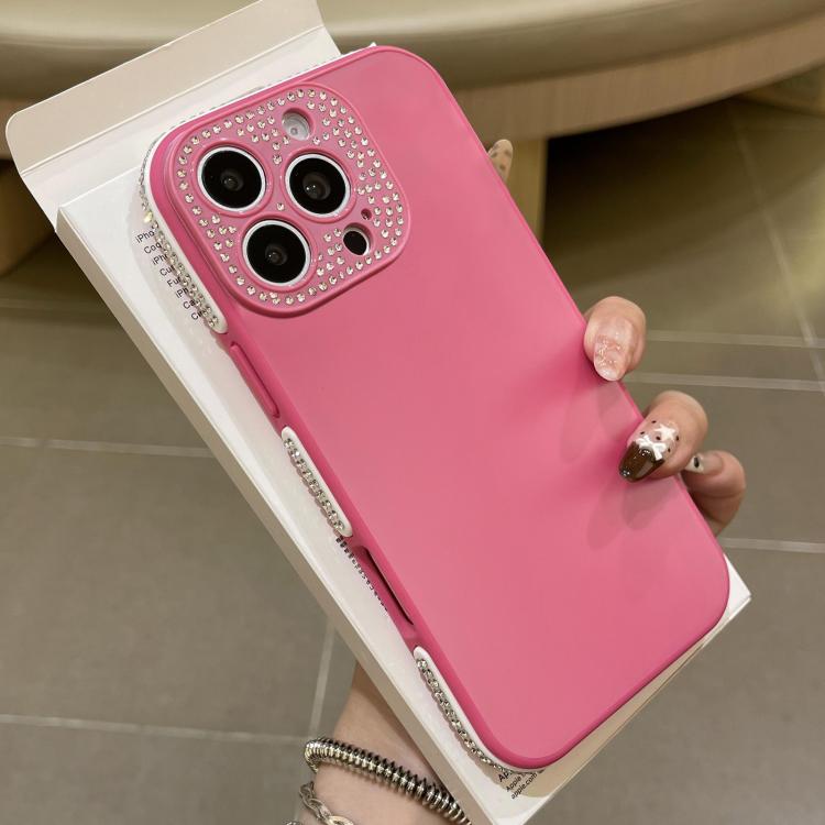 For iPhone 16 Pro Full Diamond Large Window IMD Edge Diamond Frosted TPU Phone Case