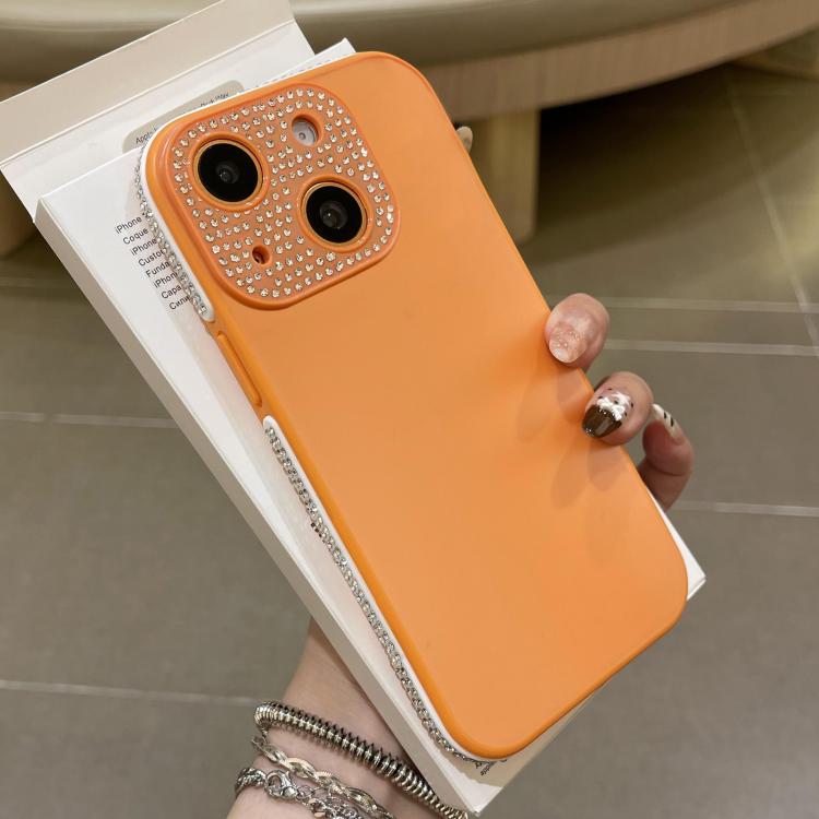 For iPhone 14 / 13 Full Diamond Large Window IMD Edge Diamond Frosted TPU Phone Case