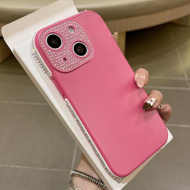 For iPhone 14 / 13 Full Diamond Large Window IMD Edge Diamond Frosted TPU Phone Case